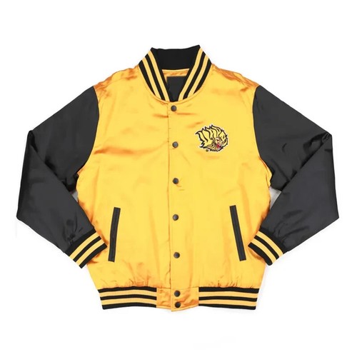 Letterman Arkansas Pine Bluff Yellow Gold and Black Varsity Jacket - Picture 2 of 4