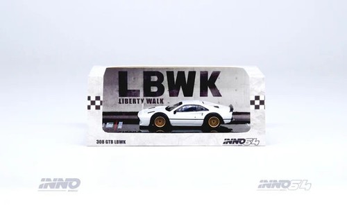 Inno64 1:64 Liberty Walk LBWK Ferrari 308 GTB White Diecast Model Car - Picture 3 of 5