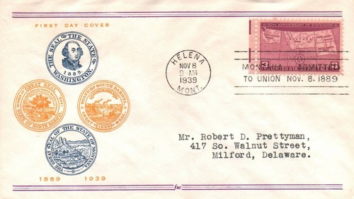 SC# 858 FDC - Fidelity Cachet - Single - Helena - L32089 - Picture 1 of 2