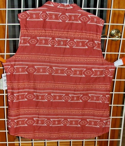 GR XXL LEGACY FÄLLT ORANGE, WEISS V-AUSSCHNITT KNOPF ÄRMELLOSE BLUSE - Bild 2 von 2