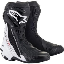 Alpinestars Supertech R 2021 - Motorrad Stiefel 45 - schwarz-weiß