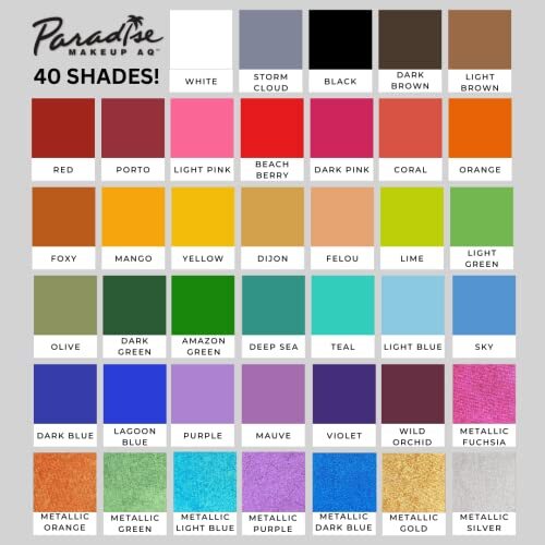 Mehron Makeup Paradise Makeup AQ Face & Body Paint | Assorted Colors , Sizes - Picture 89 of 187