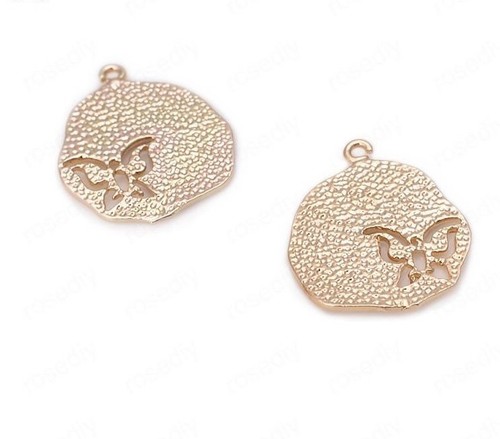 13,5x17mm Rotgold Farbe Messing Schmetterling Charms Anhänger Tier Charm Anhänger - Bild 1 von 4