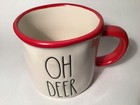 Rae Dunn OH DEER XL Coffee Mug Cottagecore shabby chic kitchen kitsch Christmas
