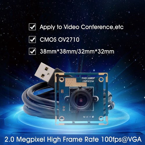 1080p 30fps/60fps/100fps USB Kameramodul 100 Grad keine Verzerrung Objektiv Webcams - Bild 4 von 8