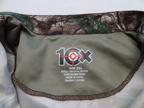 NWT 10X 2XL Camo Pullover Windbreaker Realtree Print Lite-Weight Cool Tough - Picture 2 of 12