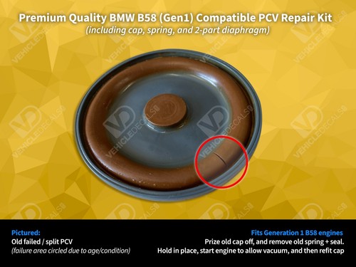 Fits BMW B58 Gen1 Compatible PCV Repair Membrane M140i M240i X3 G01 M340i 40i - 第 3/3 張圖片