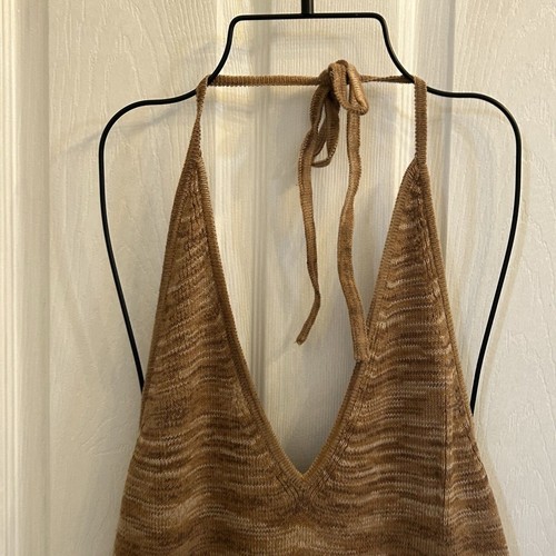 NWT Wild Fable Women’s Bodycon Halter Knit Dress Size 2XL Light Brown - Picture 5 of 17