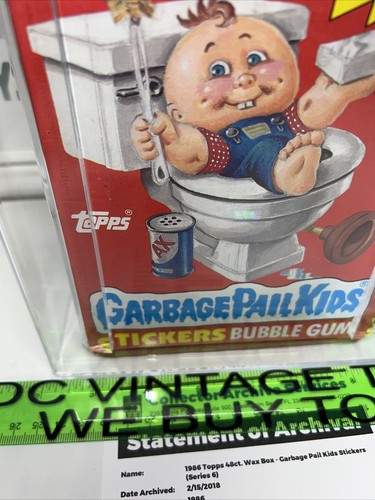 Vintage 1986 Topps Garbage Pail Kids 6th Series 48 Pack CAS 85  🔥 - Picture 6 of 14