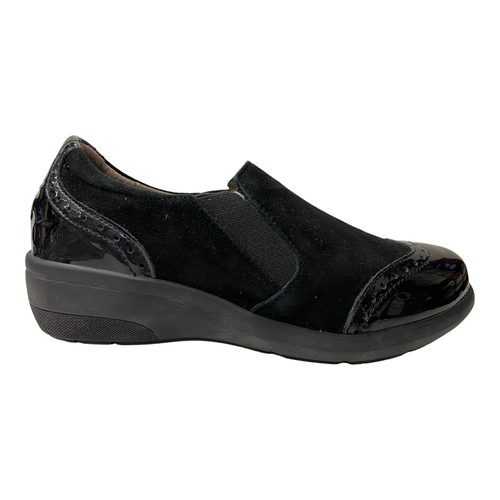 SCARPE MOCASSINO CASUAL DONNA GRUNLAND DOTA SC3542 68 PELLE NERO ORIGINALE AI - Picture 2 of 6