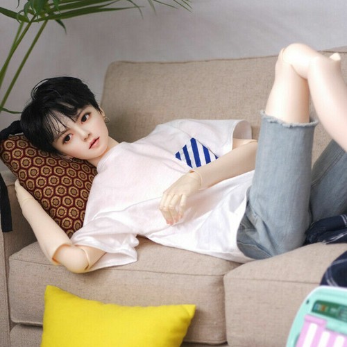 JUEGO COMPLETO 1/3 BJD Muñeca Niño Masculino Resina Cuerpo Ojos Cara Maquillaje Peluca Ropa REGALO DE NAVIDAD - Imagen 3 de 7