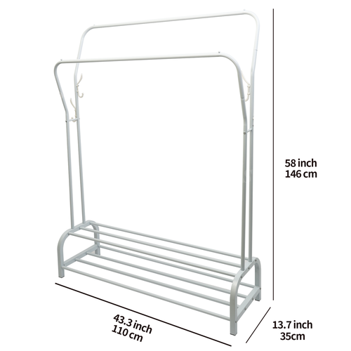 Heavy Duty Clothing Garment Rack Sturdy Clothes Organizer Double Rails Hanger - Picture 10 of 12