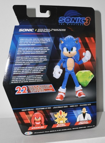 Sonic the Hedgehog - Sonic 3 Movie - 5" Figure with Master Emerald - Picture 2 of 2