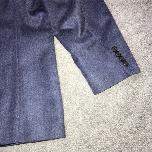 Lauren Ralph Lauren Sport Mantel Herren 46R Blau Seide Wolle Anzug Blazer Sakko - Bild 14 von 15
