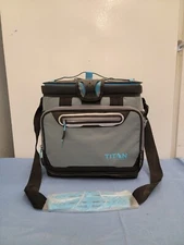 24 Can Zipperless Soft Side Cooler Insulated Bag Portable for Lunch Beach Picnic