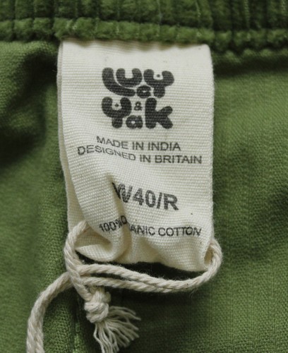 Lucy & Yak Women's Delores Wide Leg Corduroy Pants MP7 Pesto Green Size 40 NWT - Picture 3 of 6
