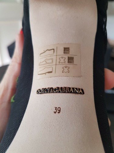 Dolce Gabbana NEW 39 embroidered floral sock black pumps heels ankle booties - Bild 9 von 10