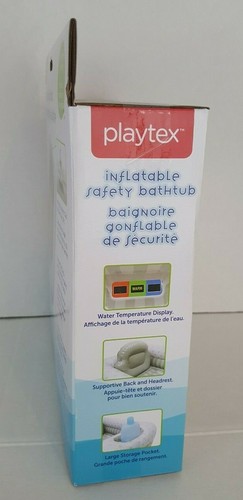 NEU Playtex Säugling Baby Aufblasbare Sicherheitsbadewanne Badewanne Temperaturanzeige 12M-24M - Bild 2 von 5