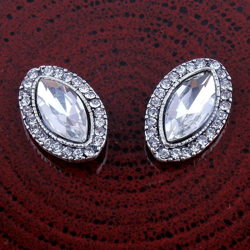 20pcs Metal Rhinestone Buttons Bling Alloy Crystal Flatback Buttons for Wedding - Image 2 of 4