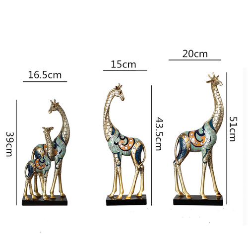 Retro Farmhouse Style Resin Giraffe Sculpture Resin Animal Decor Gift Ornament - Bild 4 von 22