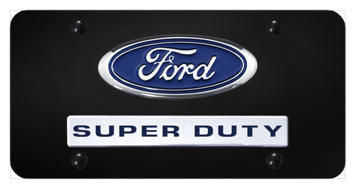 Ford Super Duty 3D Dual Chrome Logo Nameplate License Plate Official Licensed - Imagen 3 de 4