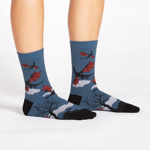 Sock It To Me Women's Crew Socks - Twilight Flight (UK 3-8) - Picture 3 of 3