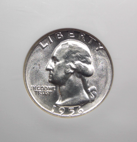 1956 "P" Washington SILVER Quarter 25c NGC MS64 #034 BU Uncirculated ECC&C, Inc
