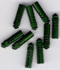 GREEN XL Dart Flight Protectors: 10mm length: 1 set of 3