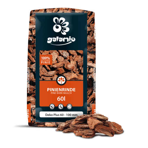 Pinienrinde Pinienmulch Rindenmulch Pinie Öko Rinde Deko Plus 60-100mm 60l Sack - Bild 2 von 7