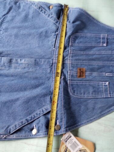 Big Smith Overalls Mens 38 X 30 Carpenter Jean Stone Washed Blue Denim Farm Work - Picture 3 of 11