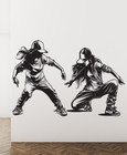 Hip Hop Dancers Wall Decals - Break Dance Wall Decal, Contemporary Dancer se243