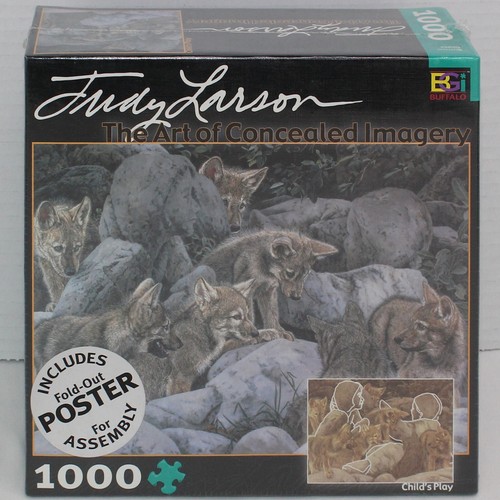 Judy Larson Juego Infantil Imagen Oculta 1000 Piezas Puzzle Wolf Cubs Nuevo - Imagen 1 de 11