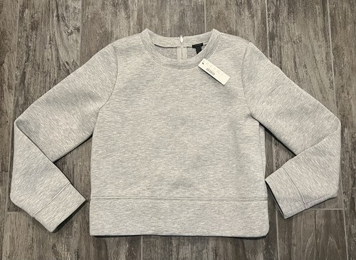 Neu mit Etikett J. Crew Heritage Medium graues Sweatshirt Reißverschluss Scuba NEU - Bild 1 von 6