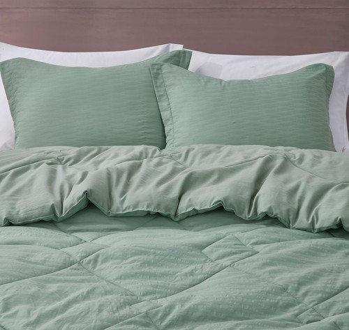 Chezmoi Collection Hugo 3-Piece Jacquard Woven Thin Lightweight Comforter Set - Picture 16 of 26