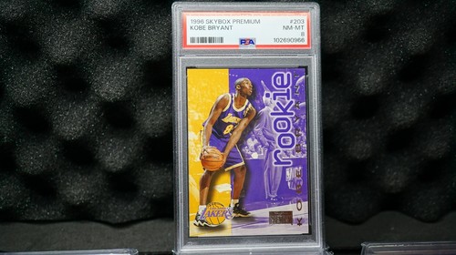 1996 SkyBox PREMIUM KOBE BRYANT RC #203 - BLACK MAMBA L.A. Lakers PSA 8 NEW SLAB