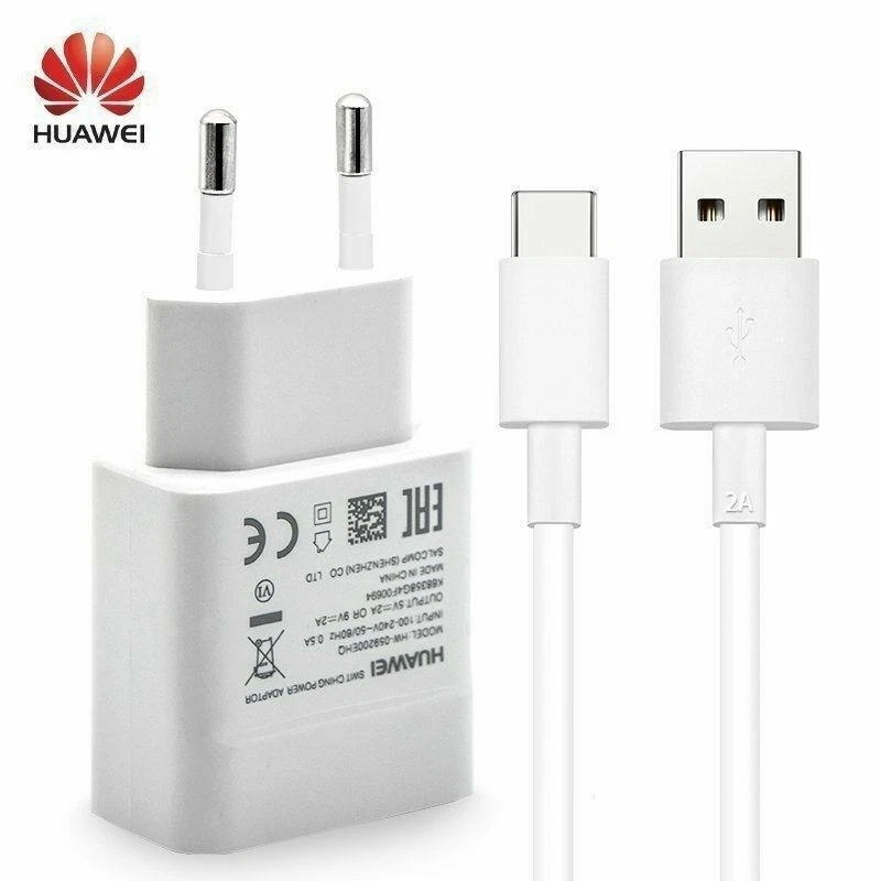 Оригинальное настенное зарядное устройство Huawei 2A с кабелем USB-C для P9 P10+ Honor 9 10 P20 Lite - Изображение 2 из 4