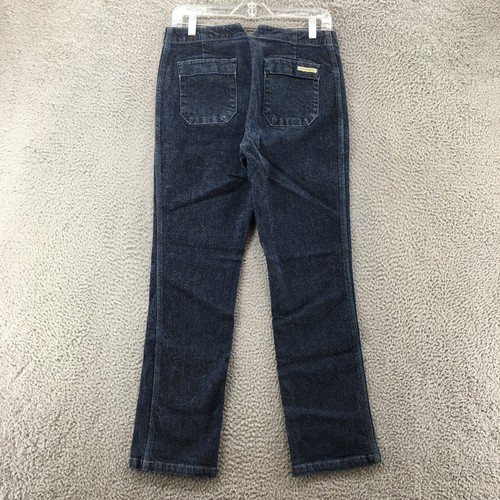 DKNY Straight Leg Jeans Womens Petite 8 (Actual 30x28.5) Blue Denim Mid Rise Zip - Picture 9 of 15