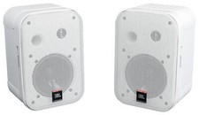 (2) JBL C1PRO-WH Control 1 PRO White 5.25" Wall Mount Home/Commercial Speakers