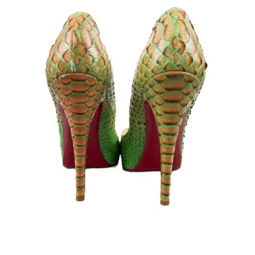 Christian Louboutin Very Prive 120 Python Heels Fairy Tale Womens Size 39 - Picture 3 of 9
