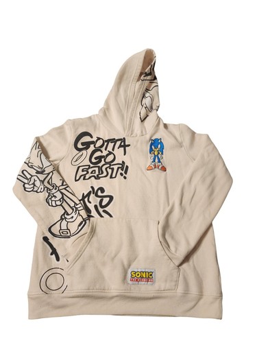 Sonic Hoodie & Jogger Sweatpant Set Sonic The Hedgehog Boys Graffiti Embroidered - Picture 2 of 24