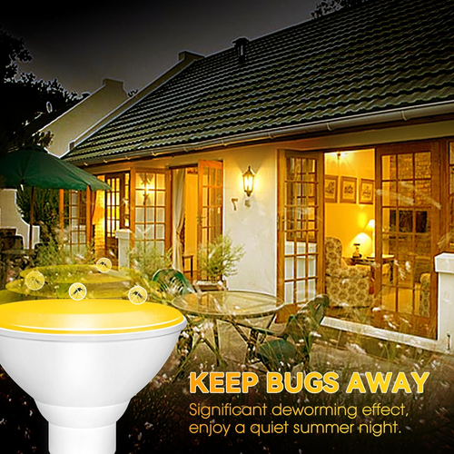 2 Pack PAR30 Yellow Bug Light Bulb Outdoor, Amber Yellow 12W LED Bulb 100W - Picture 6 of 12