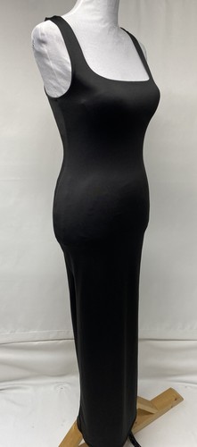 Sincerely Jules Women’s Small Black Side Slit Scoop Neck Bodycon Maxi Dress - Picture 10 of 12