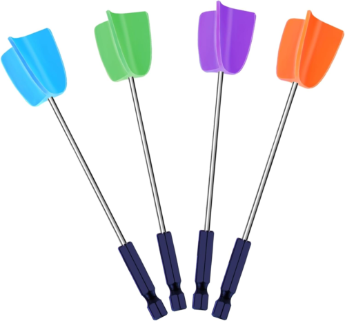 4 PCS Silicone Resin Mixer Epoxy Mixer Paddles,Reusable Reusable Paint and Resin - Picture 11 of 12