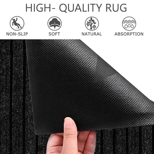 Heavy Duty Rubber Barrier Mat Long Hallway Runner Non Slip Door Mats Floor Mat - Picture 34 of 55