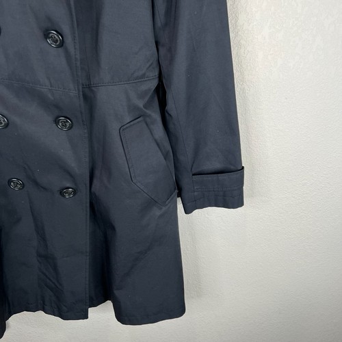 Ralph Lauren Women Trench Coat Small Black Belted Double Breasted Capsule Luxury - Picture 4 of 16