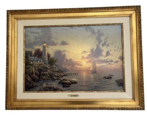 Thomas Kinkade  ‘The Sea Of Tranquility’  # 3176/5950 S/N  18x27 Hand Highlights