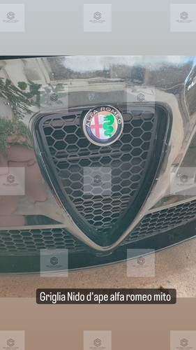 Griglia A Nido D'Ape + 2 LOGHI Alfa Romeo Mito 2008-2015 griglia anteriore - Imagen 11 de 12