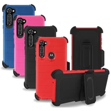 For Motorola Moto G Stylus Hybrid Case Protective Phone Cover Heavy Duty Holster