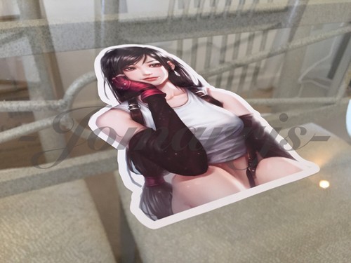 Final Fantasy Gaming Tifa Lockhart "Ponder” Sticker Decals Vinyl ff 7 anime - Picture 1 of 9