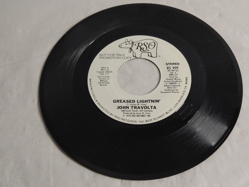 John Travolta Greased Lightnin 45 Mono / Stereo Good, Sleeve VG Promo Rare 1978 - Foto 11 di 11